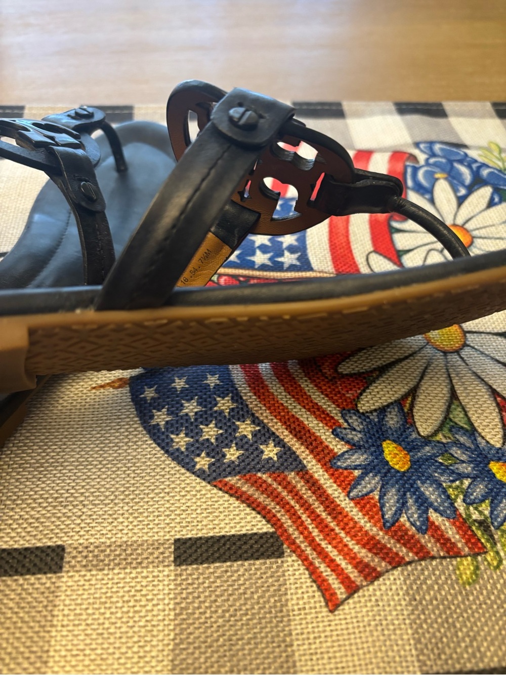 Tory Burch Navy Miller Sandals - Picture 10 of 14